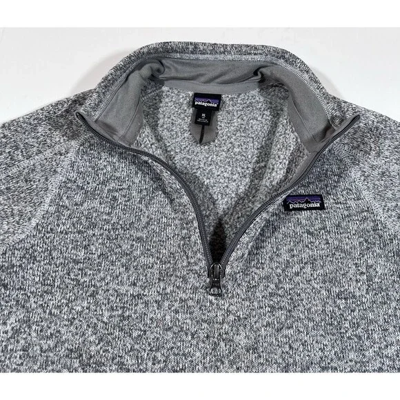 Patagonia Better Sweater Heather Grey 1/4 Zip Pullover Fleece Youth XL 14 - Picture 8 of 13